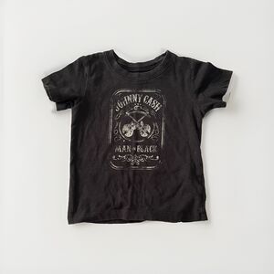Johnny Cash Man in Black Toddler Size 2T Black Graphic T-Shirt Band Country Tee